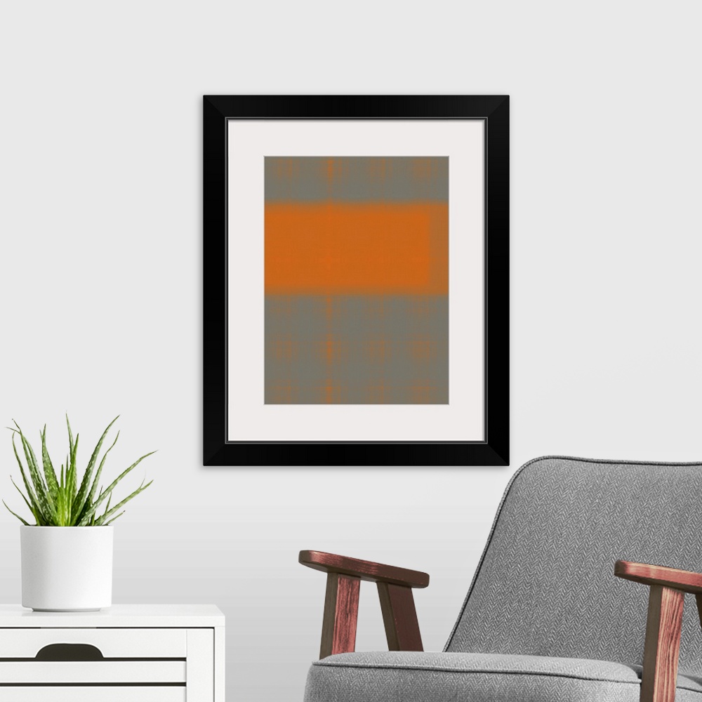 A modern room featuring Abstract Orange III