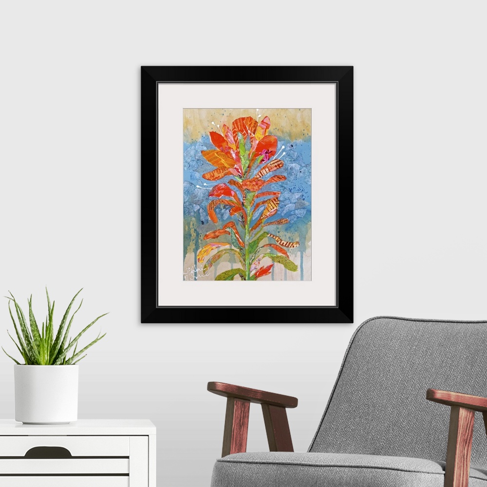 A modern room featuring Indian Paintbrush I