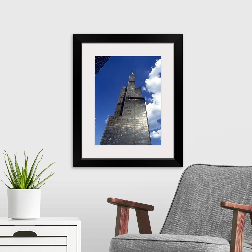 A modern room featuring Low angle view of a tower, Sears Tower, Chicago, Illinois