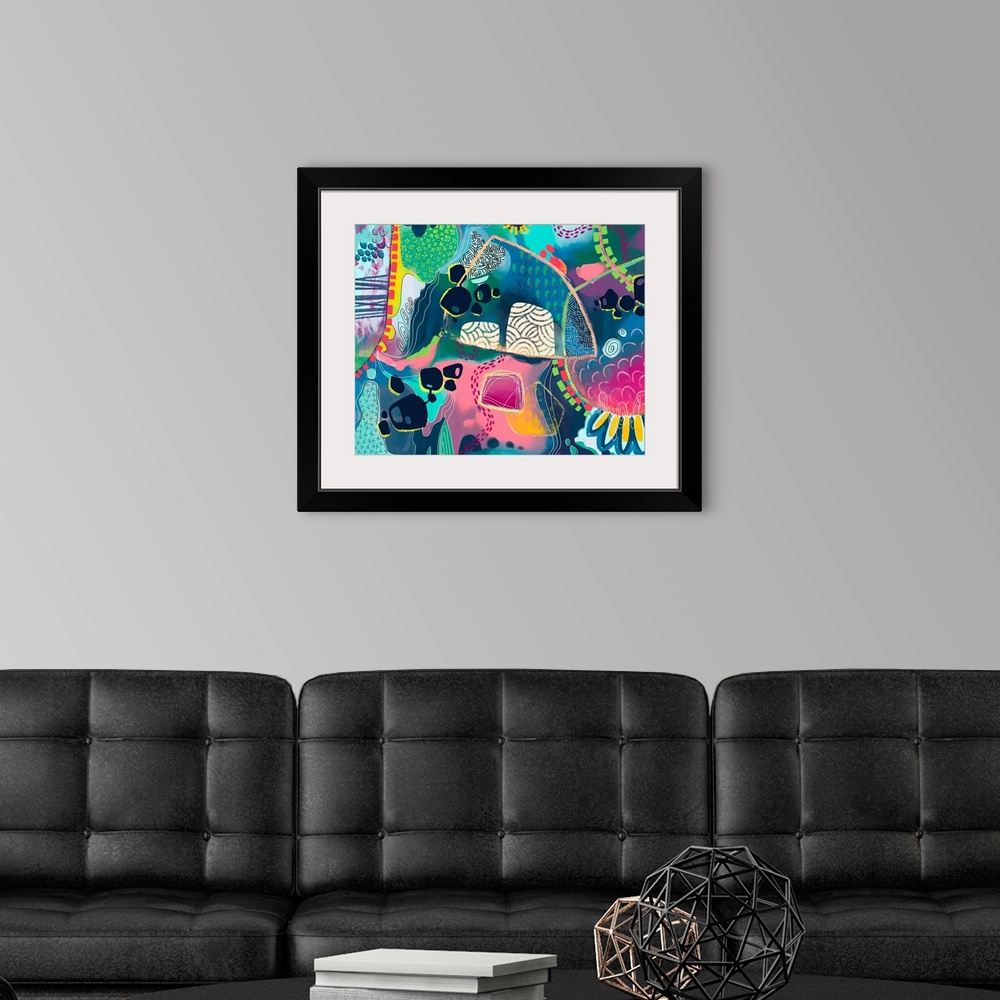 A modern room featuring Maximalist - Color Bubbles II