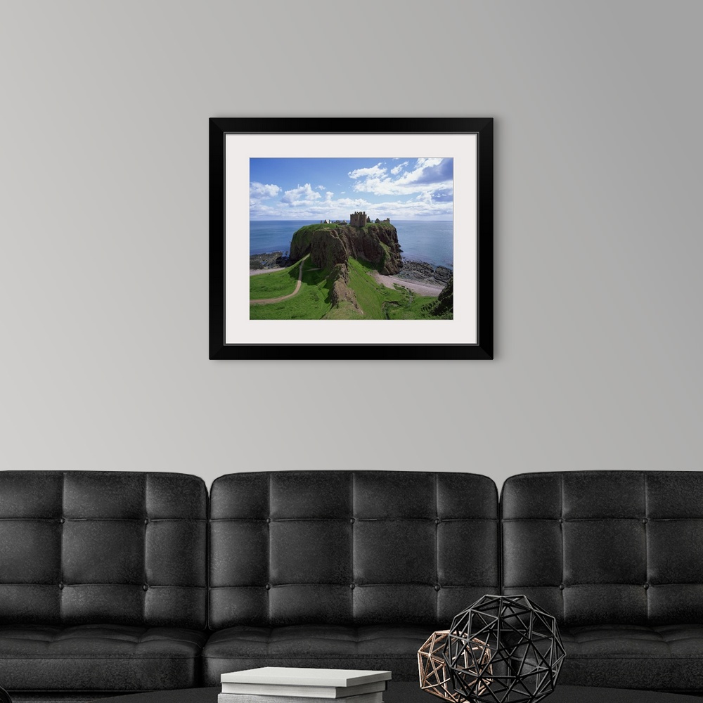 A modern room featuring Dunnottar Castle, near Stonehaven, Highlands, Scotland, UK