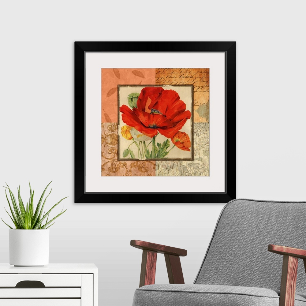 A modern room featuring Alhambra Poppies I