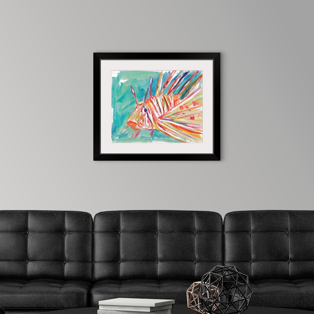 A modern room featuring Colorful Fish