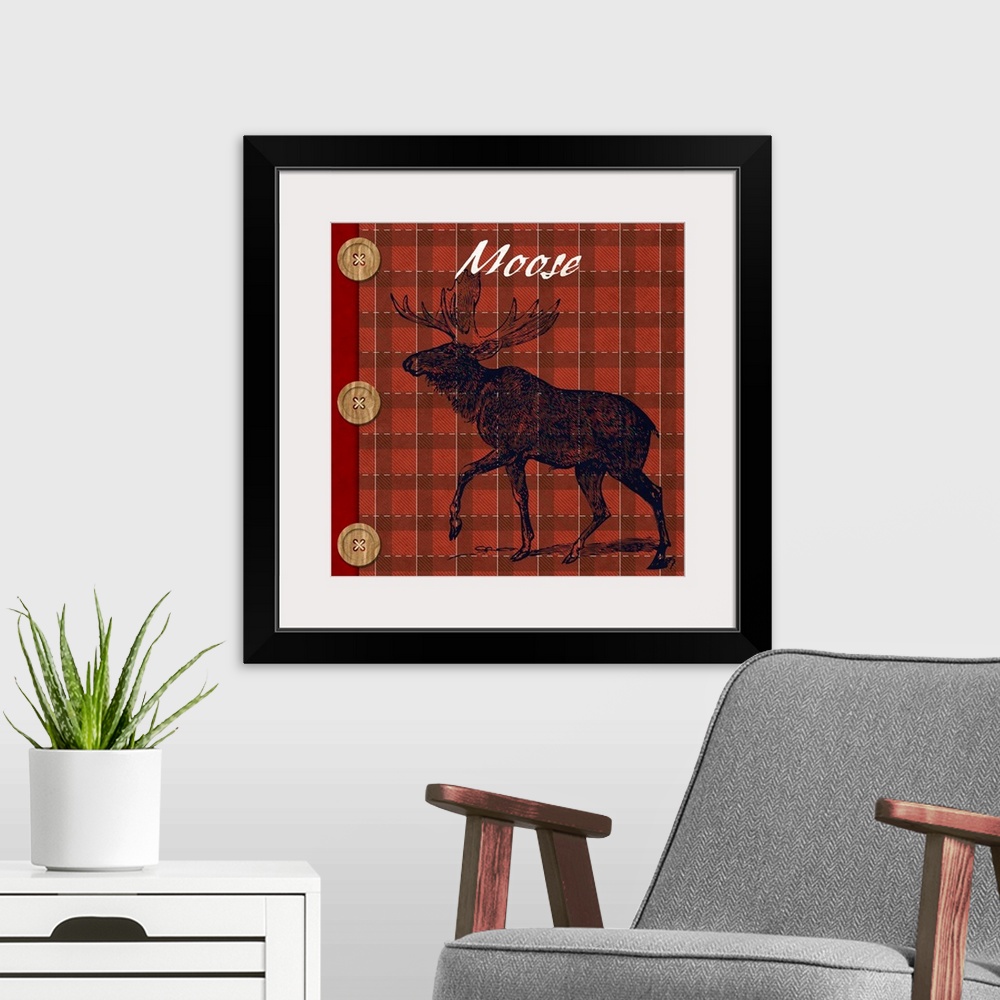 A modern room featuring Flannel Moose