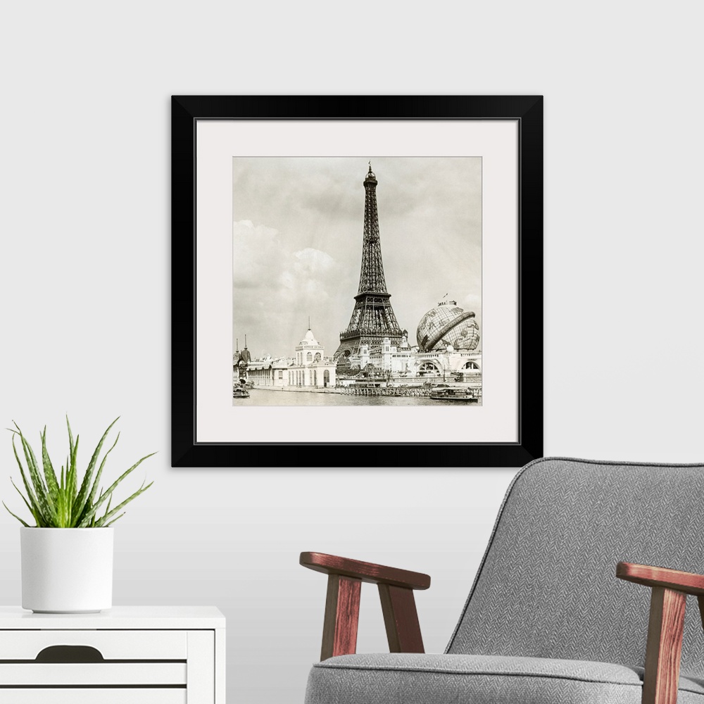 A modern room featuring The Eiffel Tower and the Celestial Globe. Photographed during the International Exposition at Par...