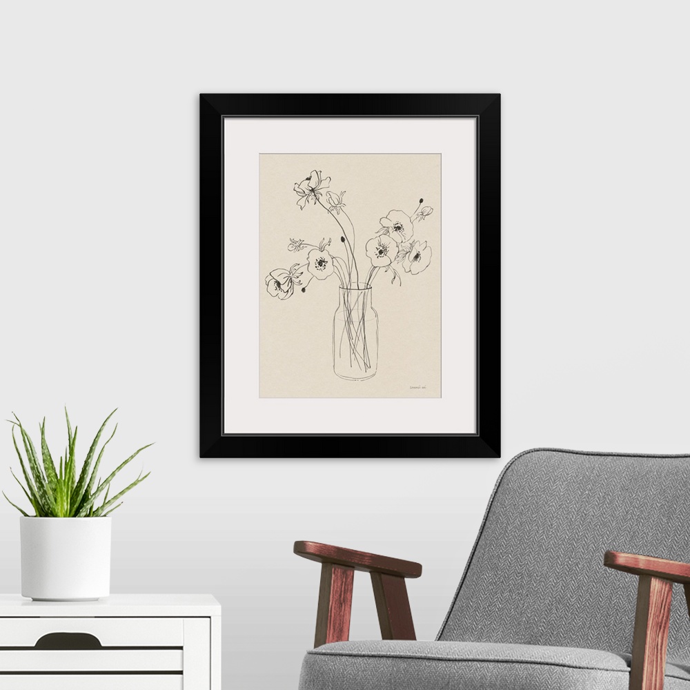 A modern room featuring Sketches Of Spring I Beige