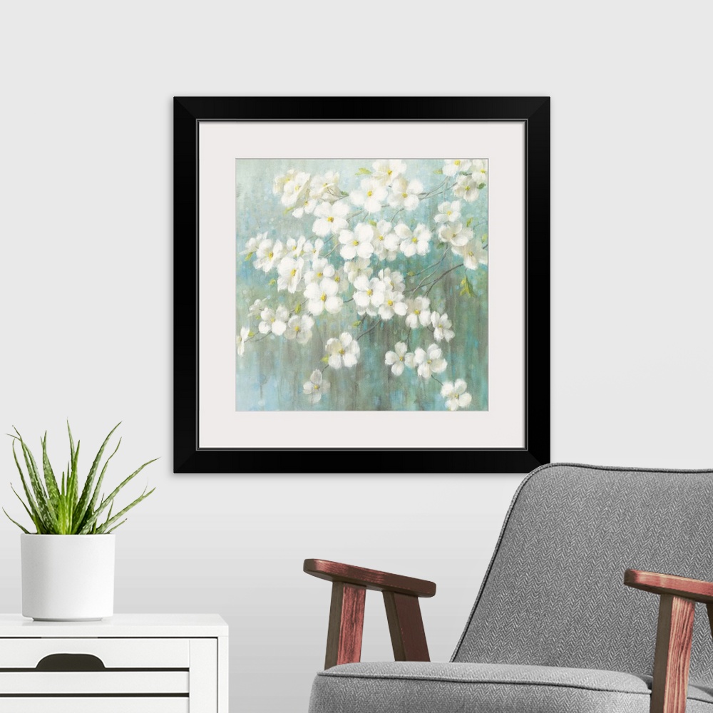 A modern room featuring Spring Dream I Abstract