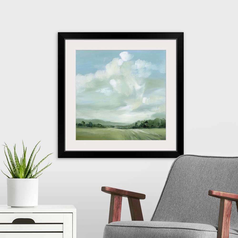 A modern room featuring Summer Clouds