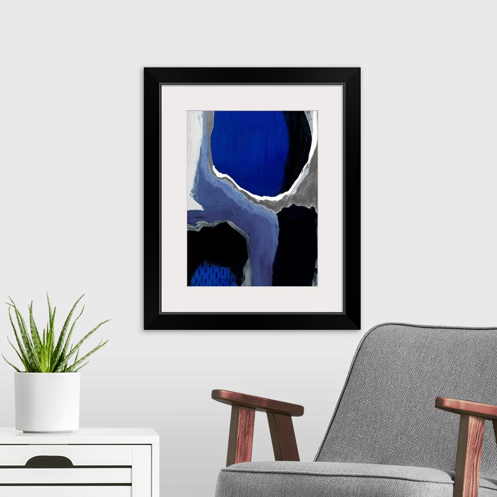 A modern room featuring Cobalt Abstract I