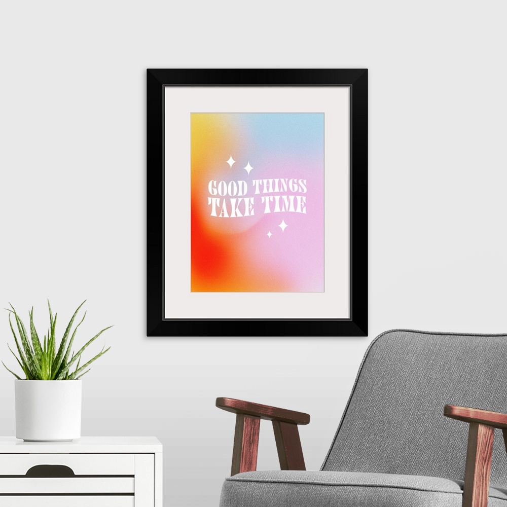 A modern room featuring Gradient Affirmation II