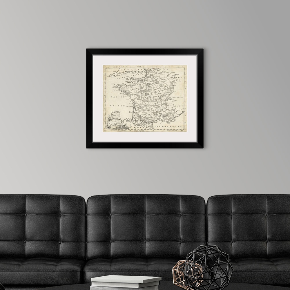 A modern room featuring Map of France