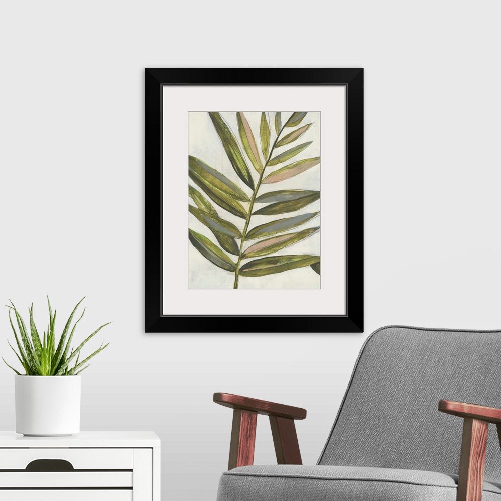 A modern room featuring Pastel Frond I