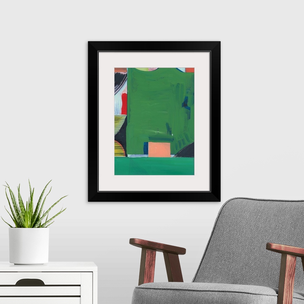 A modern room featuring Teal Abstract II