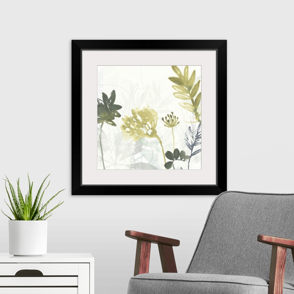 A modern room featuring Tropical Stems I