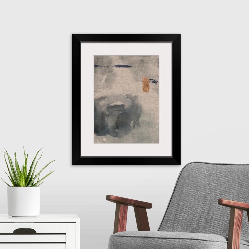 A modern room featuring Watercolor On Linen II