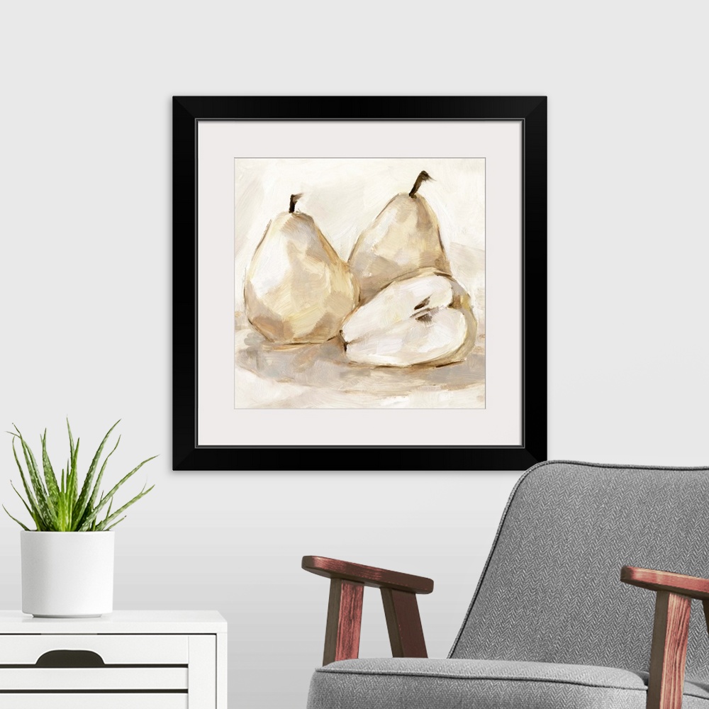 A modern room featuring White Pear Study I