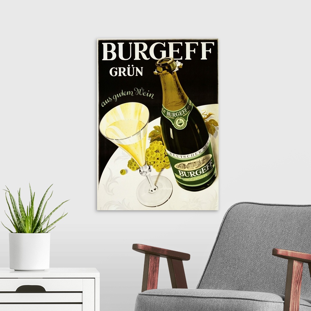 Burgeff Grun Champagne Great Canvas Canvas Poster Big Prints, Wall Advertisement Wall | Art, Framed Peels Prints