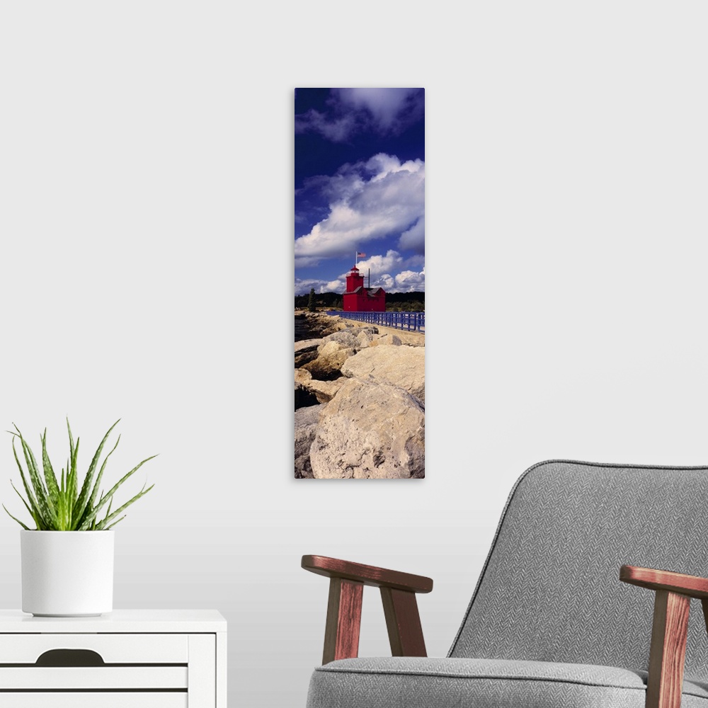 A modern room featuring Lighthouse at the coast, Big Red Lighthouse, Holland, Michigan
