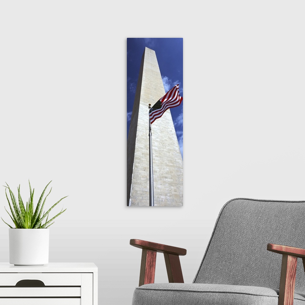 A modern room featuring Low angle view of an obelisk Washington Monument Washington DC