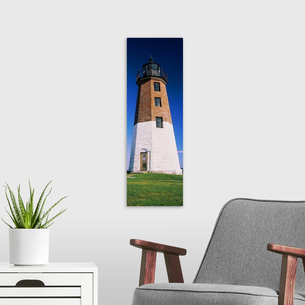A modern room featuring The Point Judith Light, Narragansett Bay, Block Island Sound, Rhode Island, USA