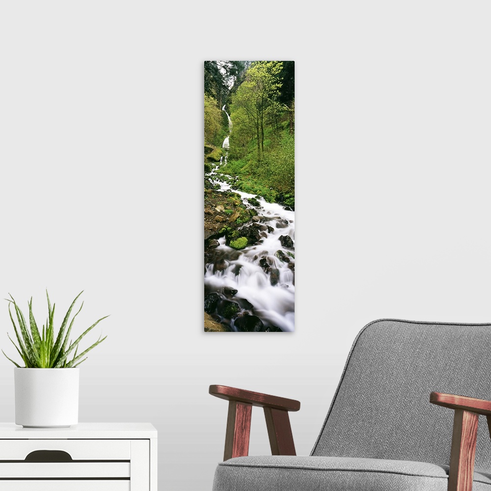 A modern room featuring Wahkeena Waterfall Columbia Gorge OR