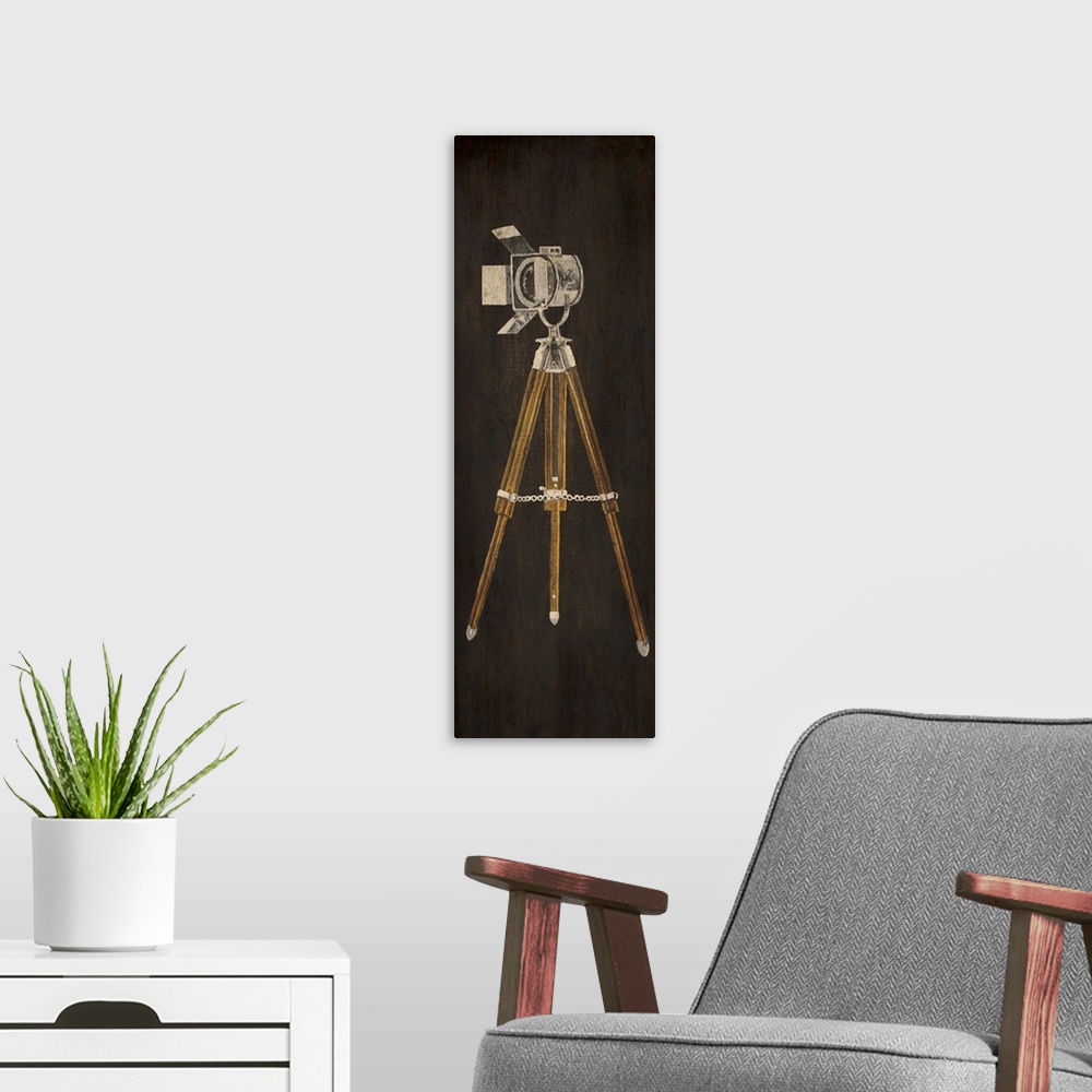 A modern room featuring Now Showing Lightstand