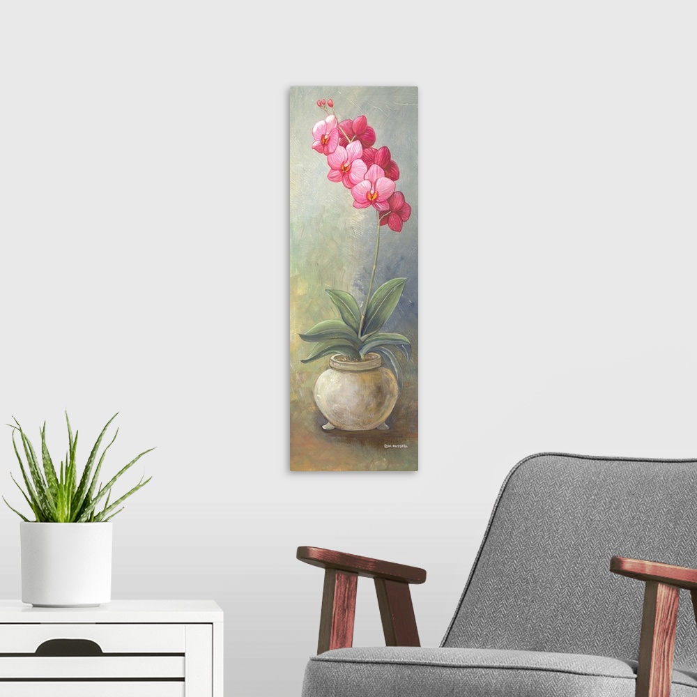 A modern room featuring Two-Up Orchid Vertical