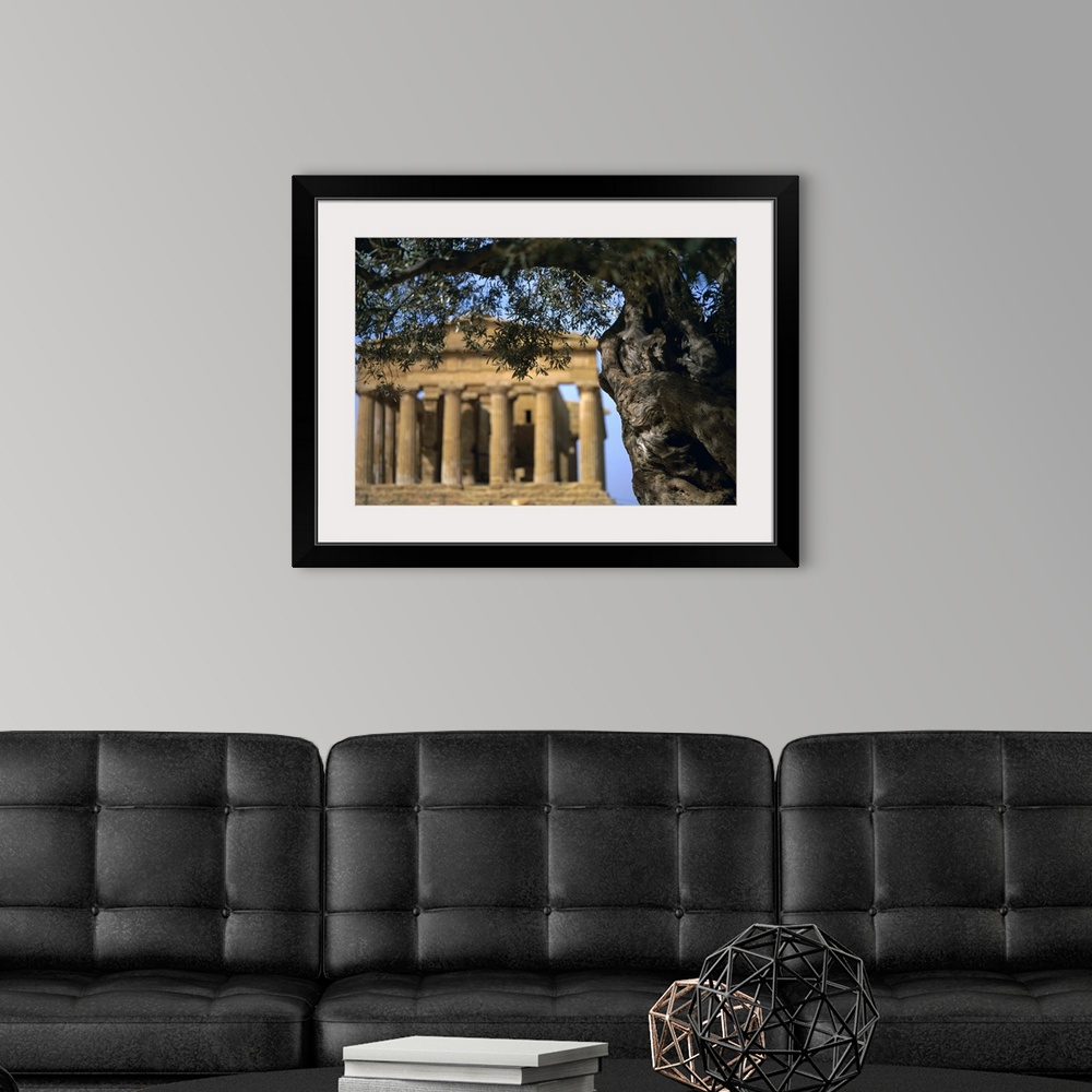 A modern room featuring Concordia Temple, Agrigento, UNESCO World Heritage site, Sicily, Italy, Mediterranean, Europe