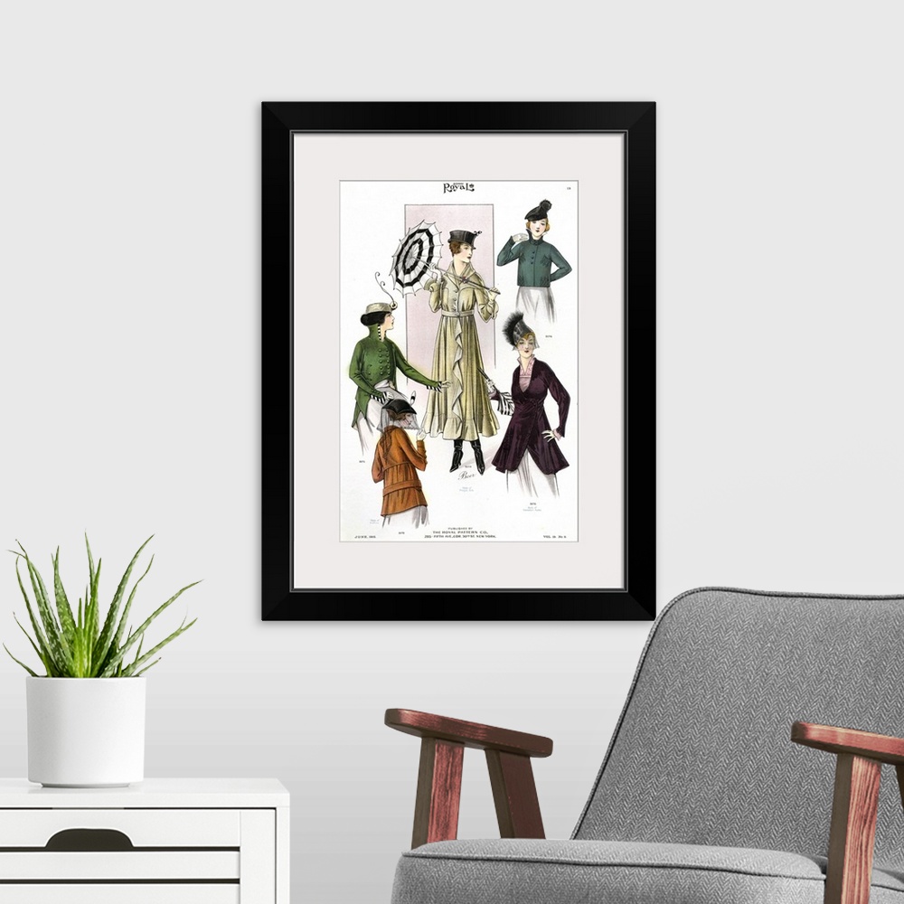 A modern room featuring Fashion Illustrations