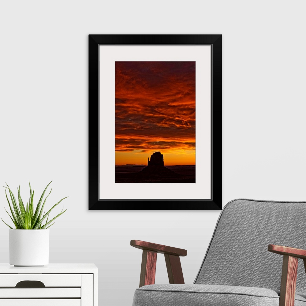 A modern room featuring Sunrise Over Monument Valley, Arizona, USA