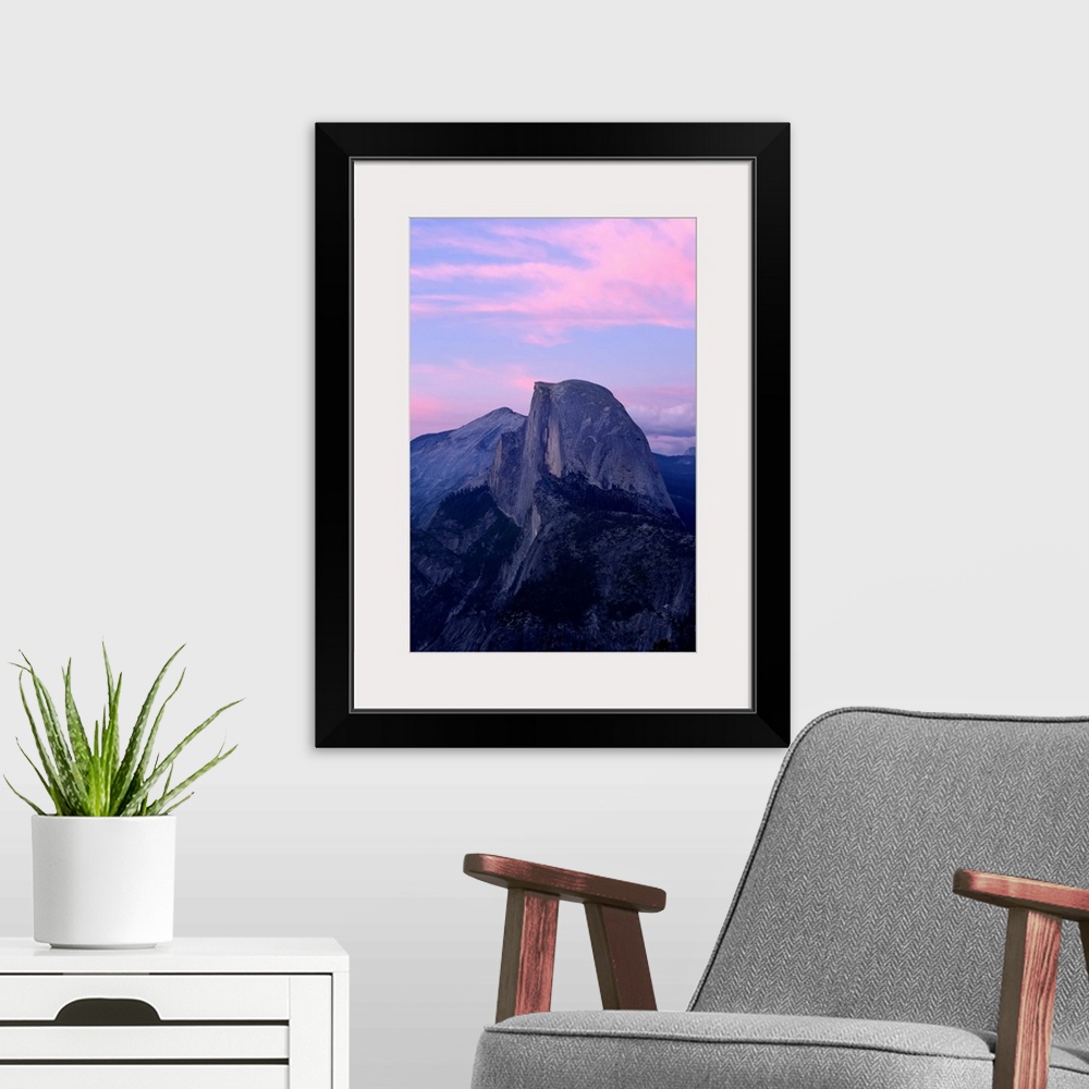 A modern room featuring Sunset on Half Dome as seen from Glacier Point, Yosemite National Park. California, United States...