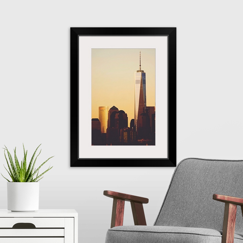 A modern room featuring Freedom Tower Closeup At Sunset