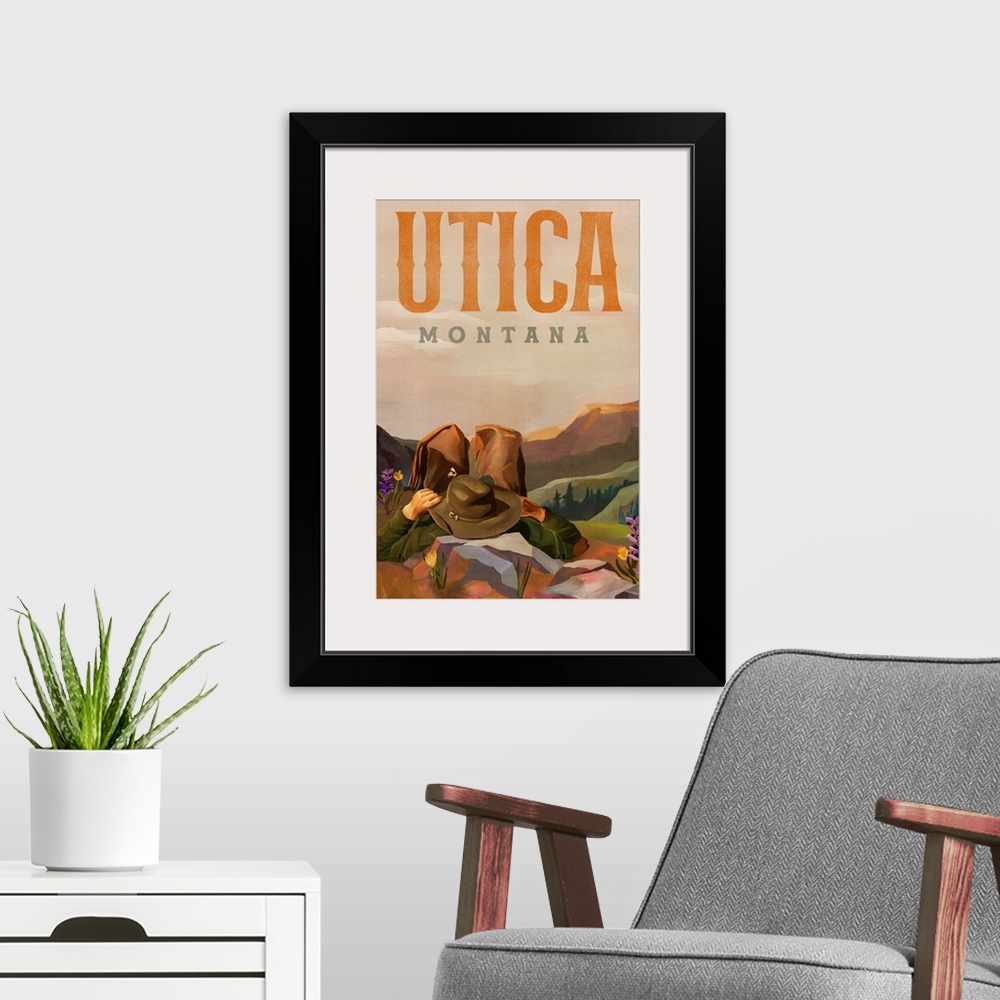 A modern room featuring Utica Montana