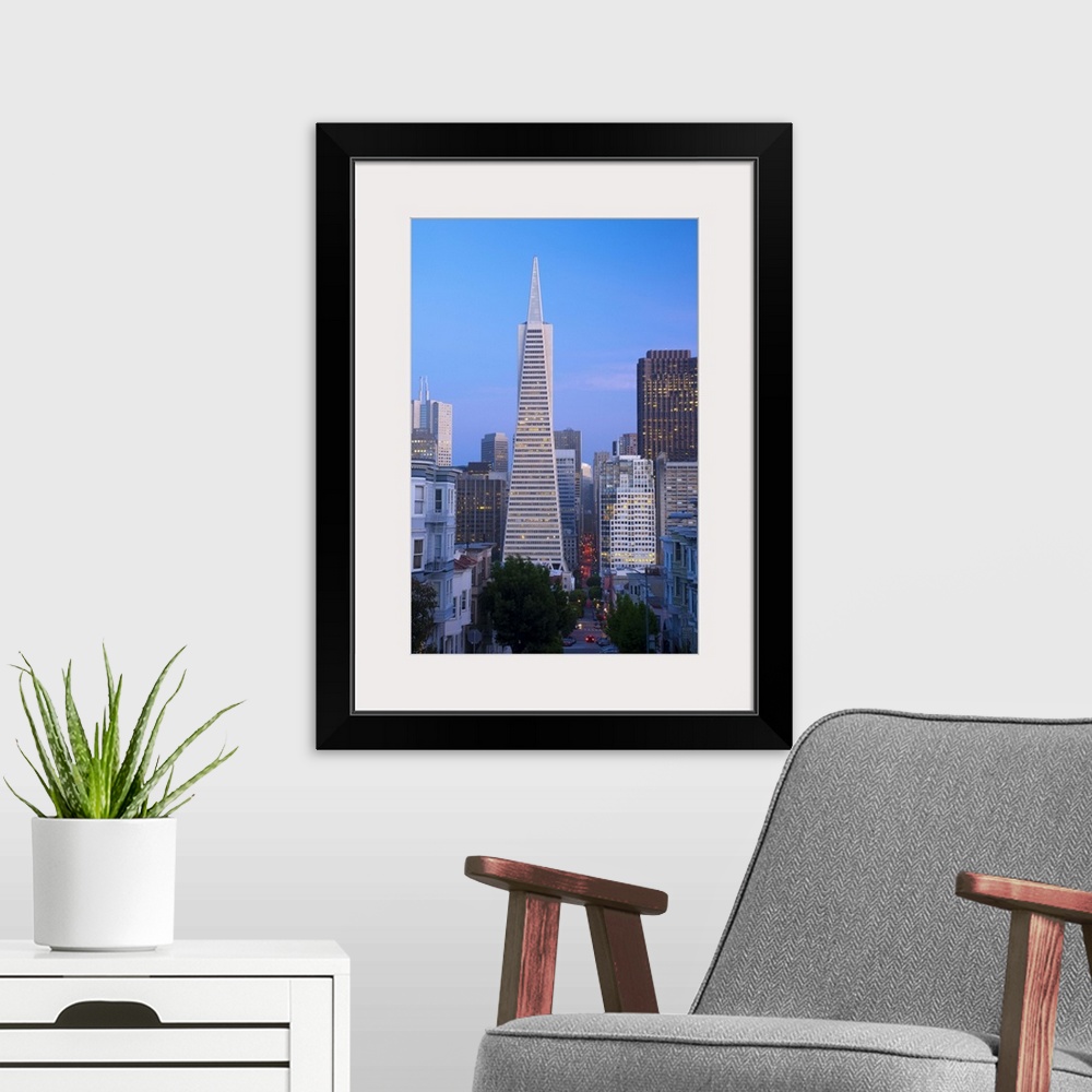 A modern room featuring USA, California, San Francisco, Downtown and TransAmerica Building from Telegraph Hill Historic D...