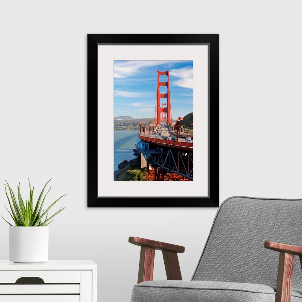 A modern room featuring Golden Gate Bridge, California, United States of America