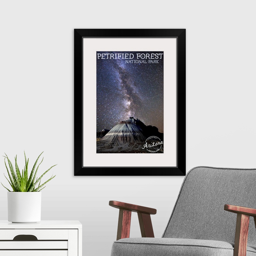 A modern room featuring Petrified Forest National Park, Hill Known As A "Teepee": Travel Poster