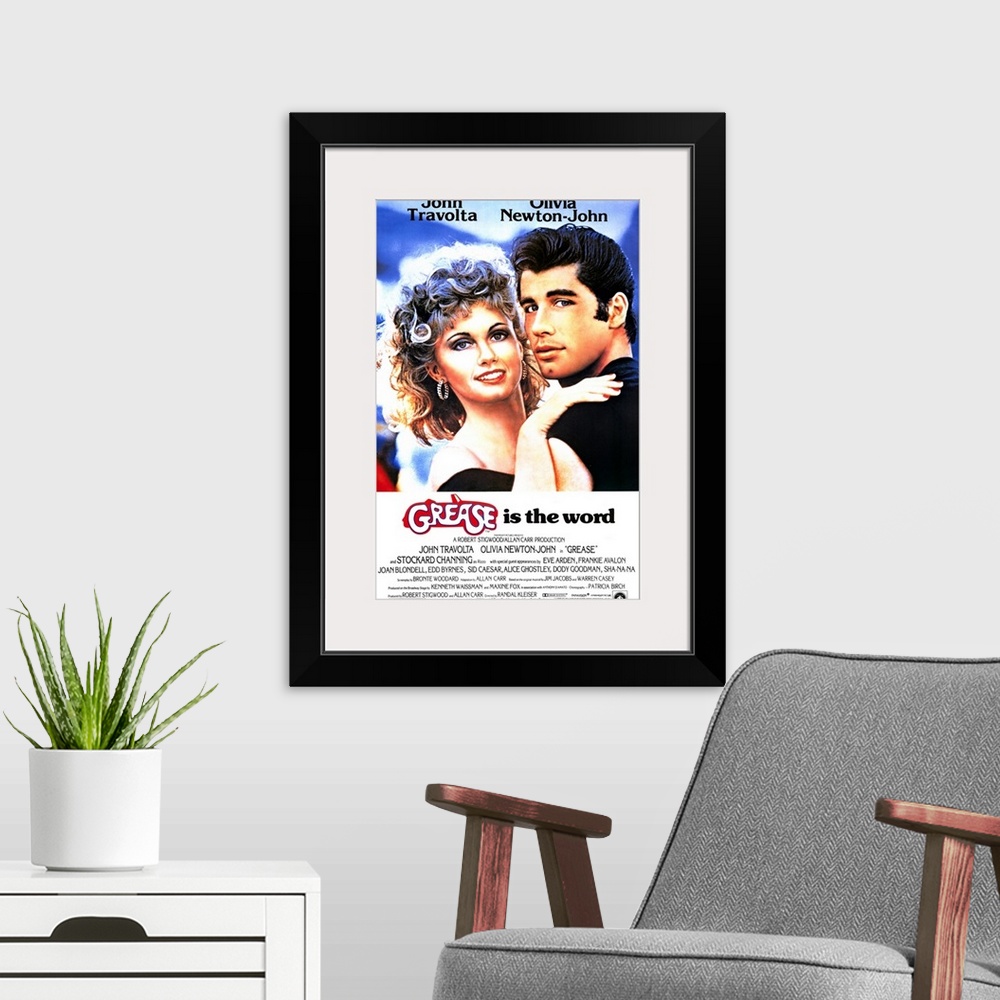 A modern room featuring Film version of the hit Broadway musical about summer love. Set in the 1950s, this spirited music...