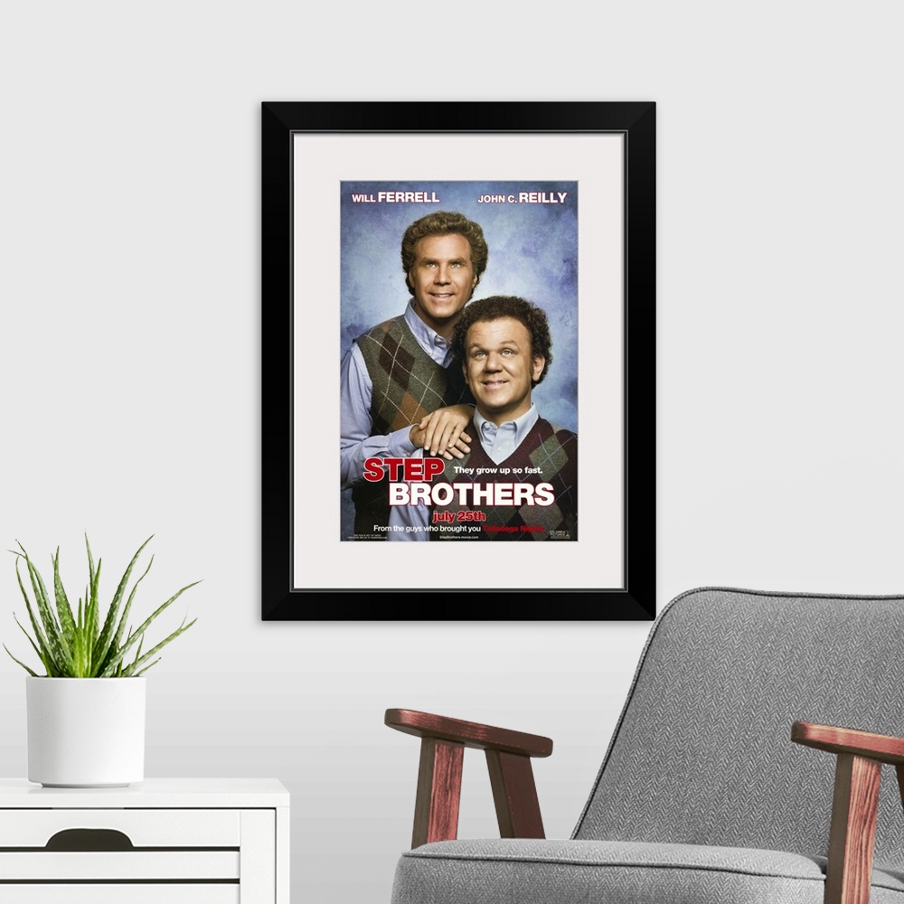 A modern room featuring Step Brothers (2008)
