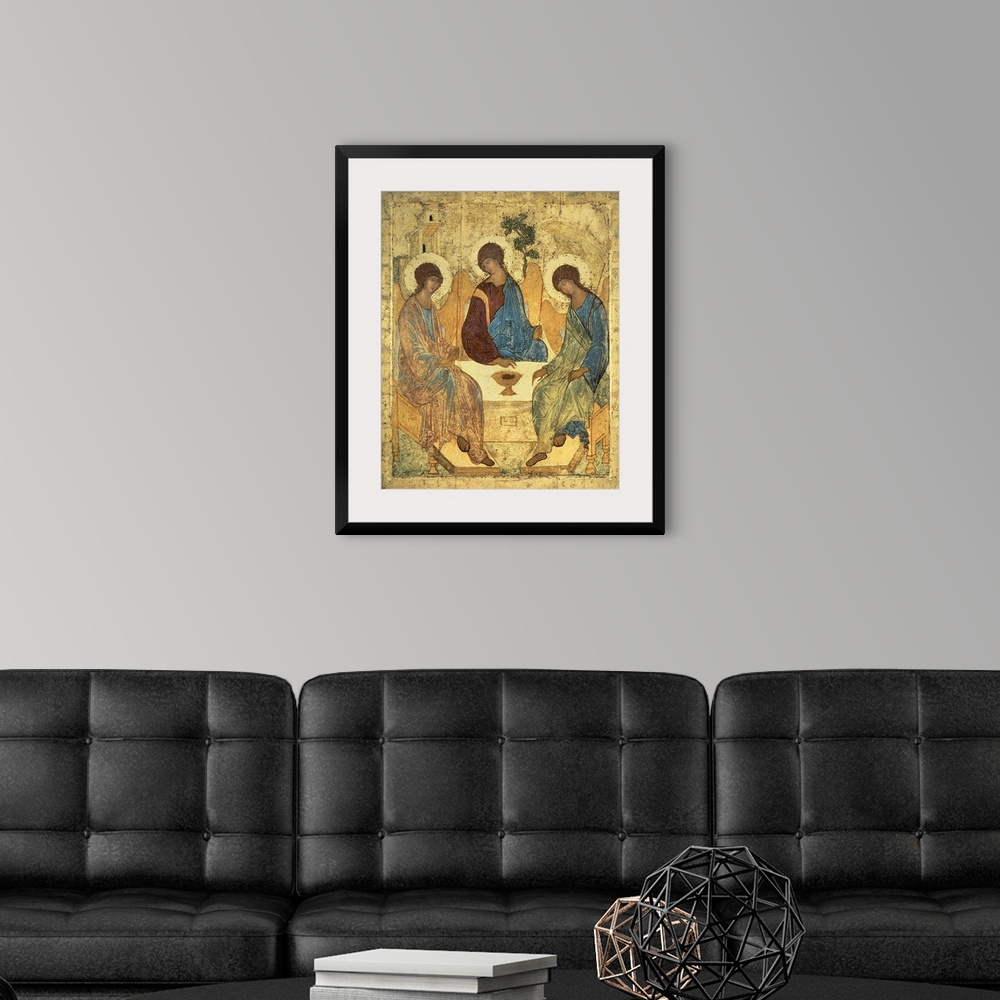 A modern room featuring The Holy Trinity, 1420s