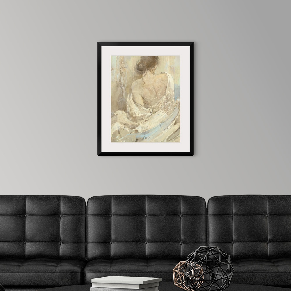 A modern room featuring Abstract Figure Study I