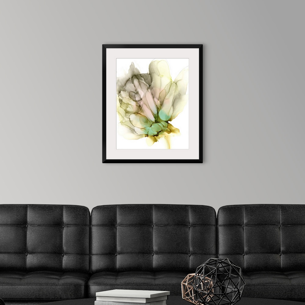 A modern room featuring Flowing Peony I