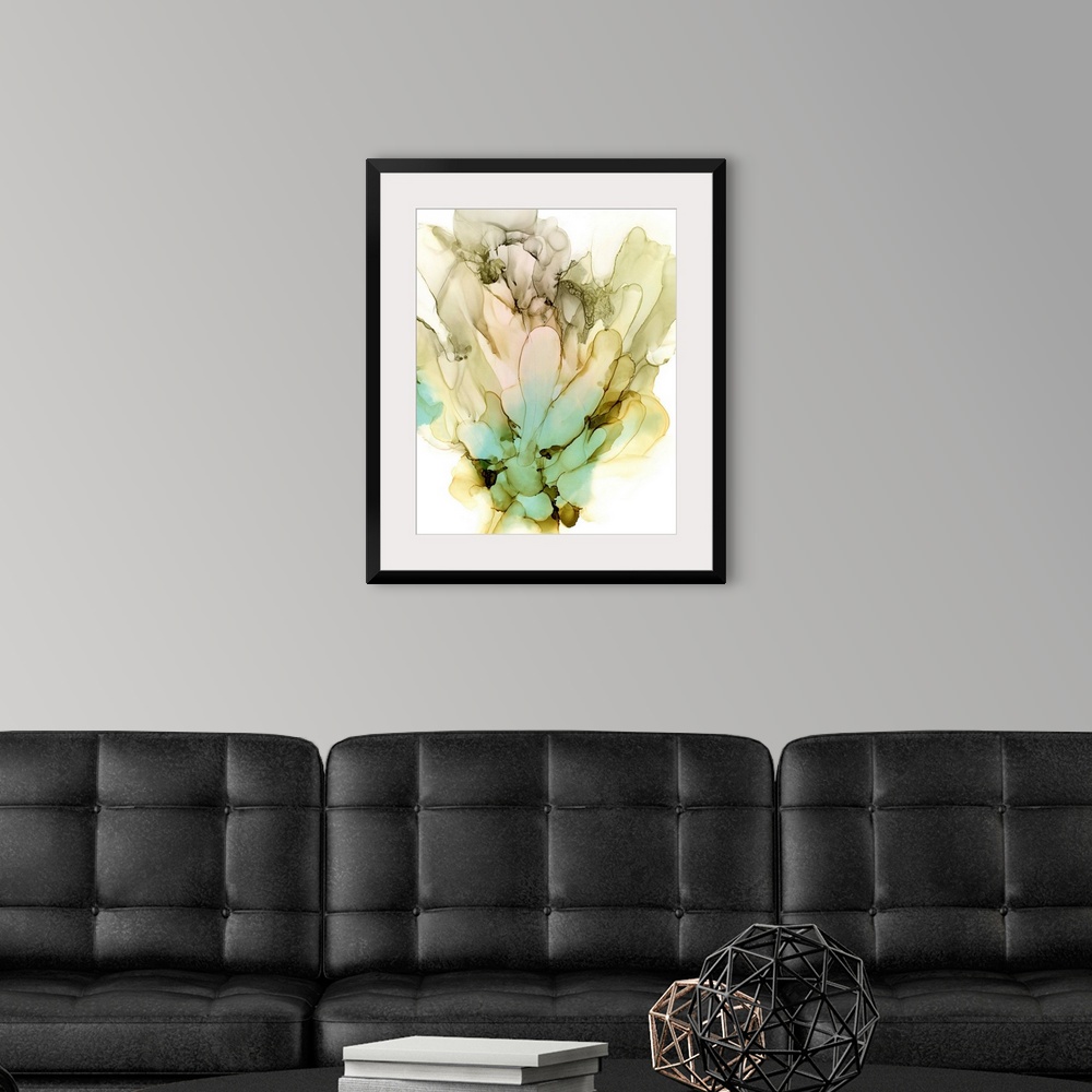 A modern room featuring Flowing Peony II