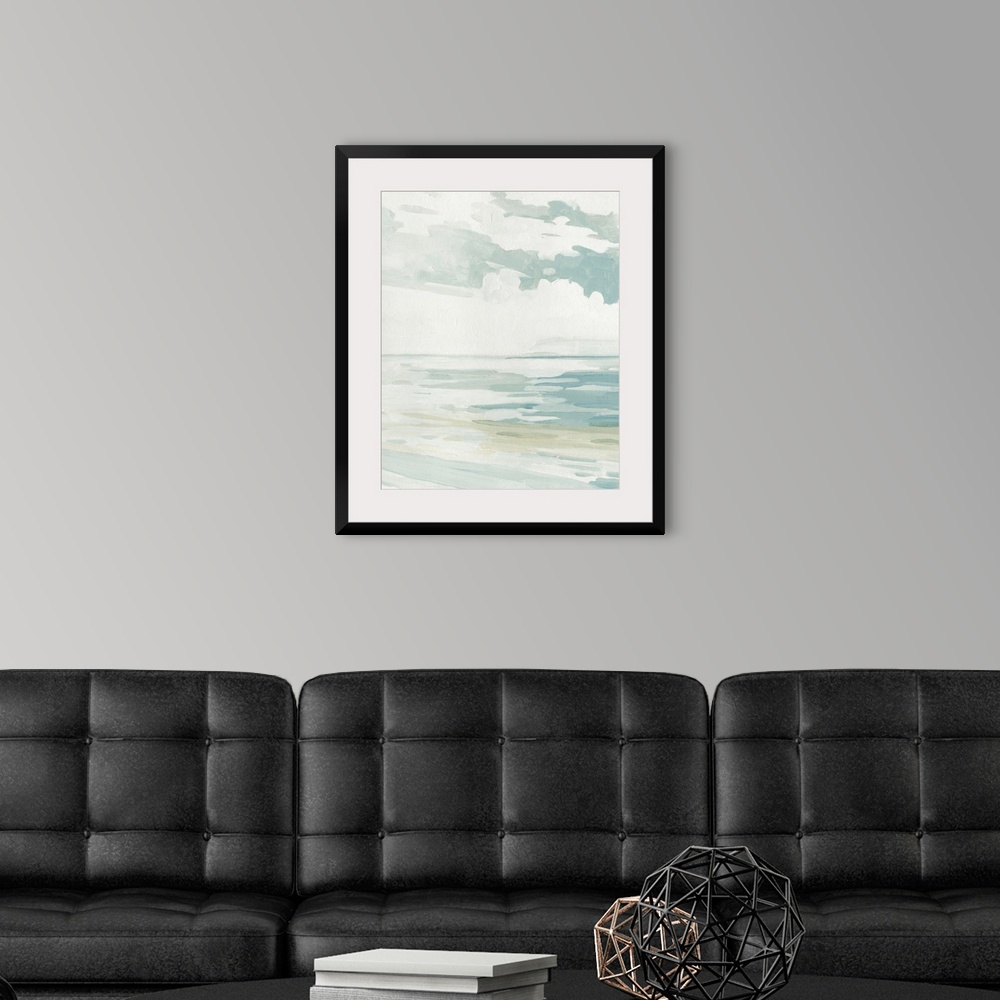 A modern room featuring Soft Pastel Seascape I