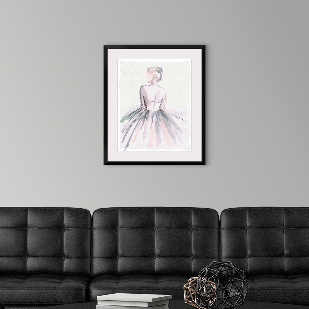 A modern room featuring Watercolor Ballerina I
