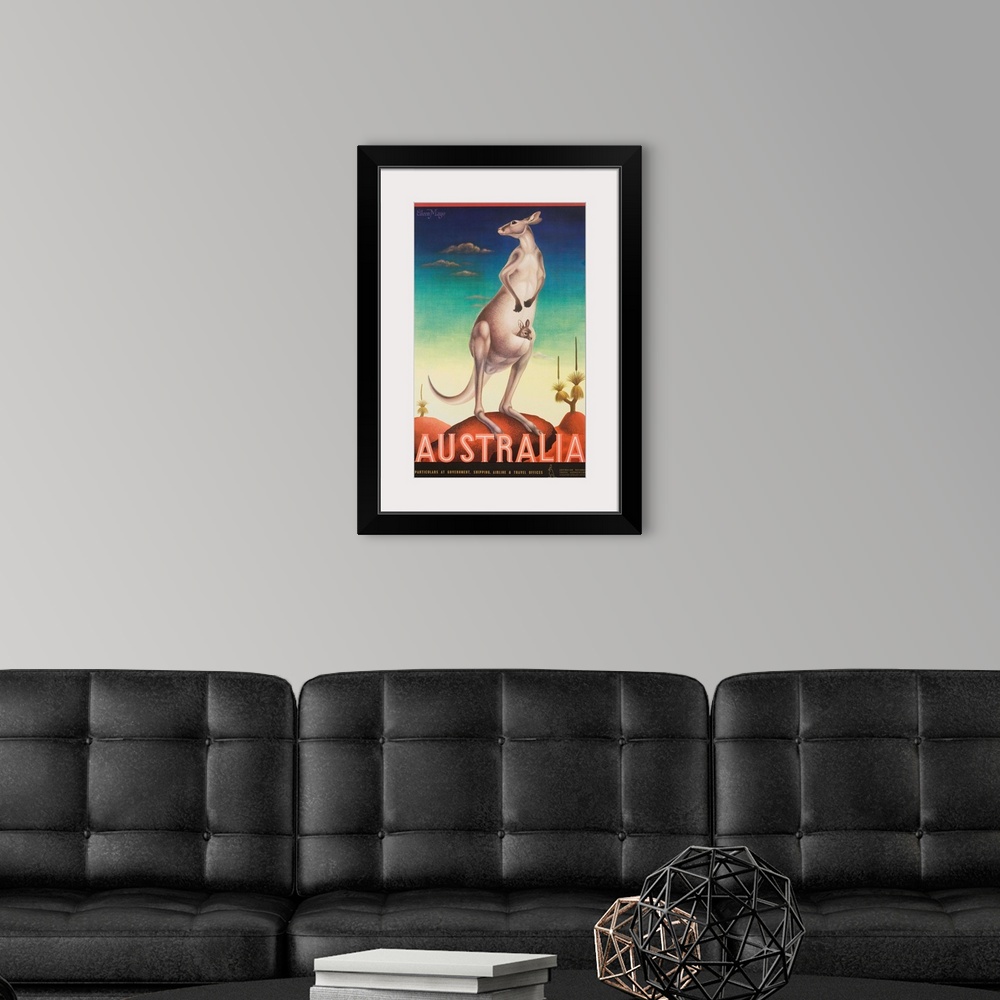 A modern room featuring Australia Poster By Eileen Mayo