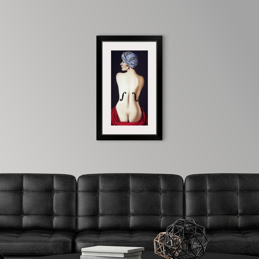 A modern room featuring Homage to Man Ray