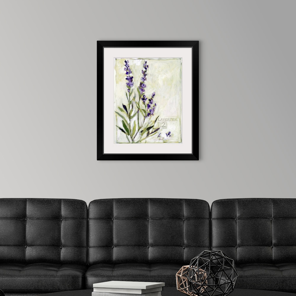 A modern room featuring This lavender sprig adds an elegant touch of the garden to any kitchen or dining area.