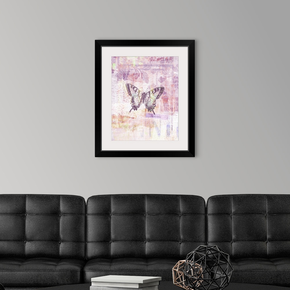 A modern room featuring Butterflies are given a translucent, gauzy treatment in this lovely chromatic image.