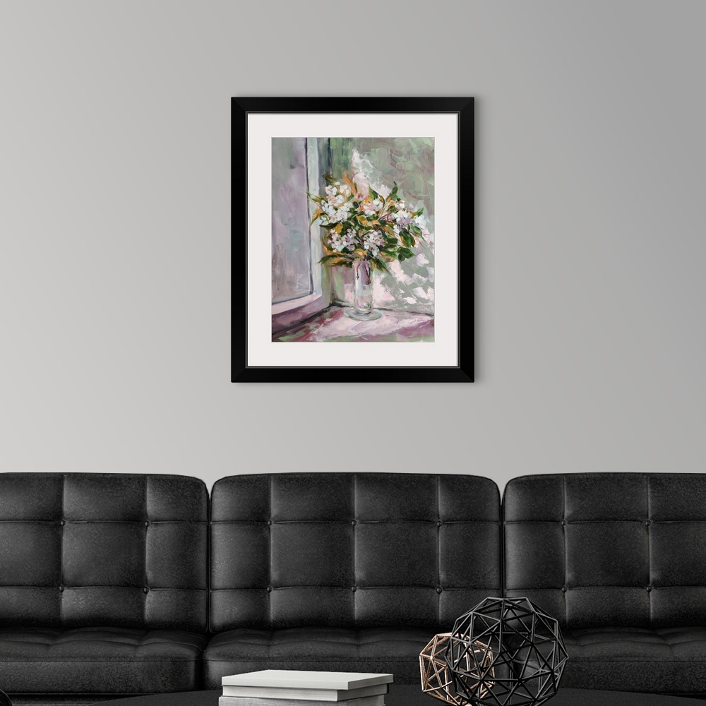 A modern room featuring White Floral Still Life