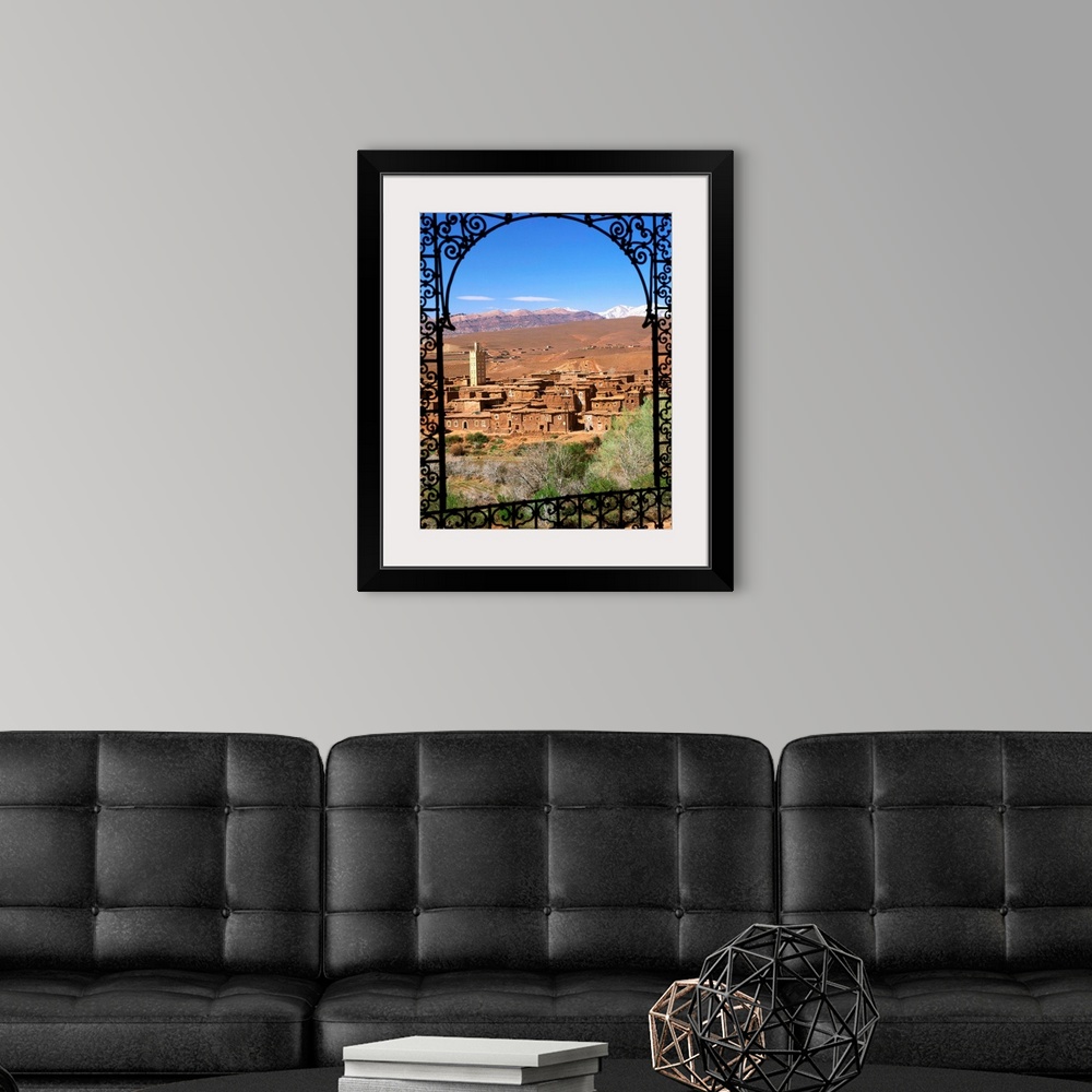 A modern room featuring Morocco, Telouet, High Atlas, view of the village